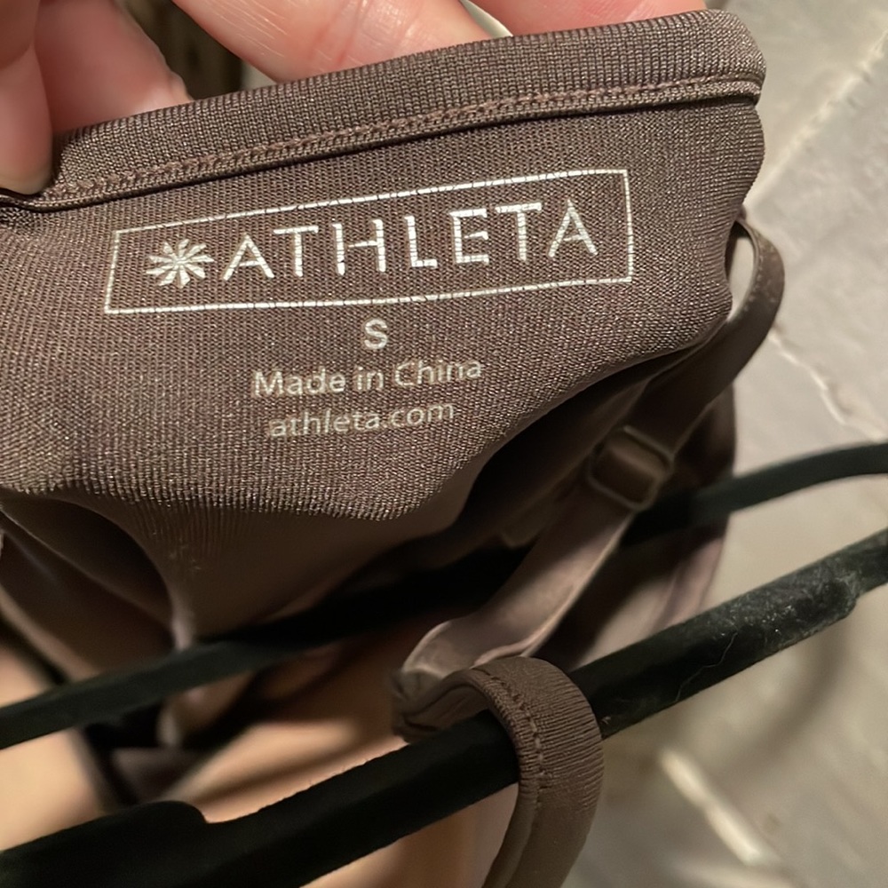 Athleta spandex taupe/gray/ brown dress - Picture 5 of 8